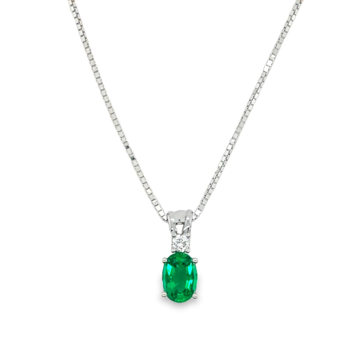 EMERALD & DIAMOND NECKLACE