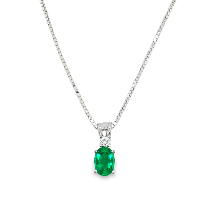 EMERALD & DIAMOND NECKLACE