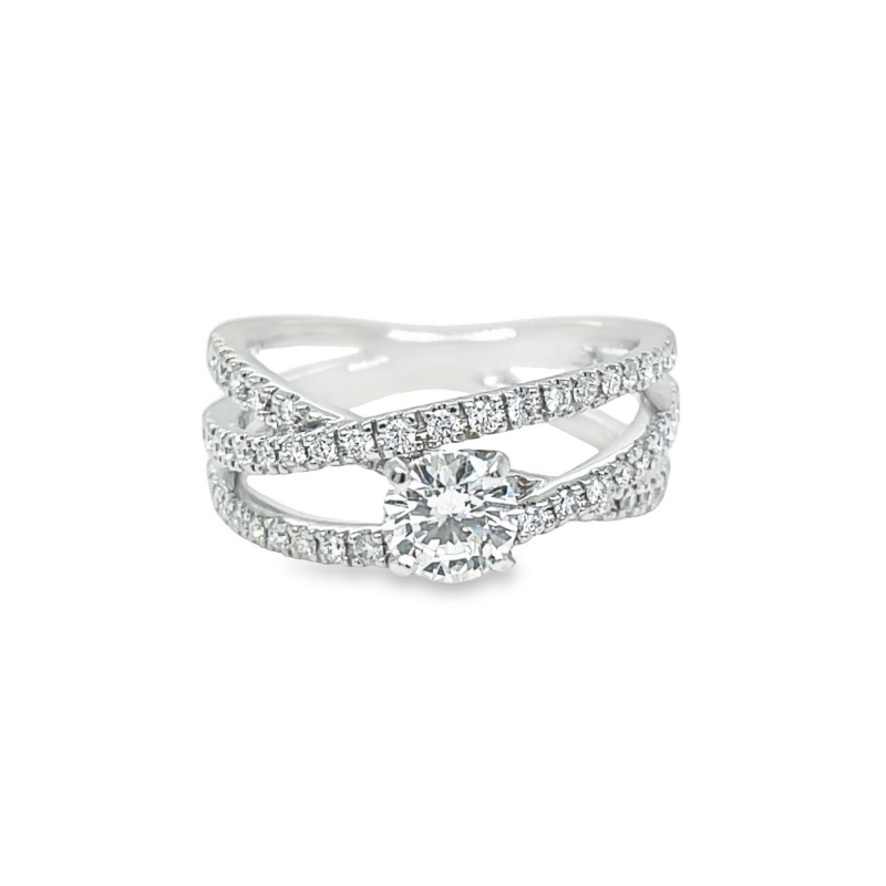 0.54ct ROUND BRILLIANT CUT DIAMOND ENGAGEMENT RING
