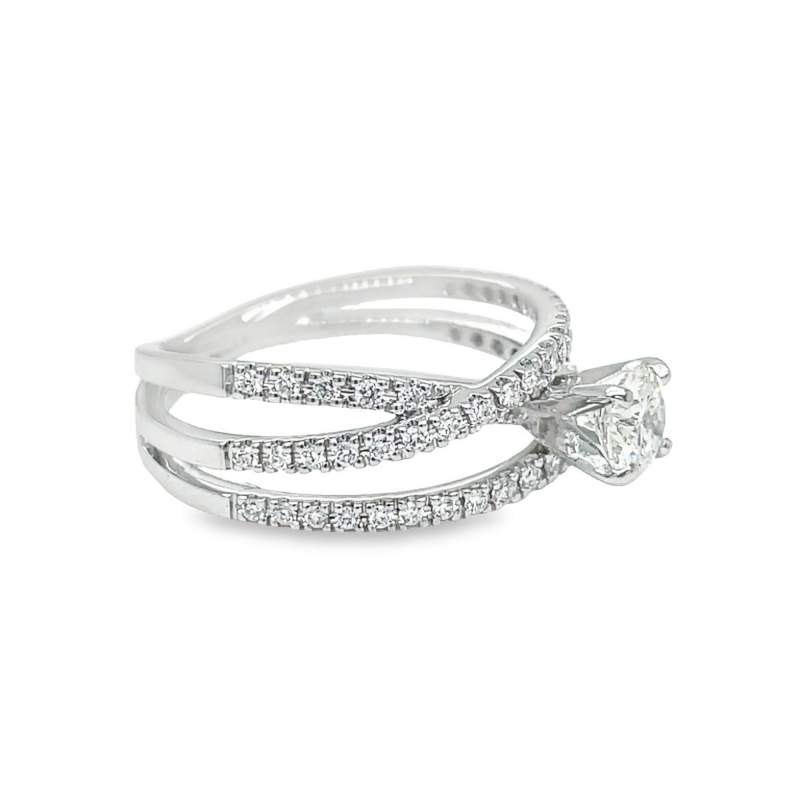 0.54ct ROUND BRILLIANT CUT DIAMOND ENGAGEMENT RING - Image 2
