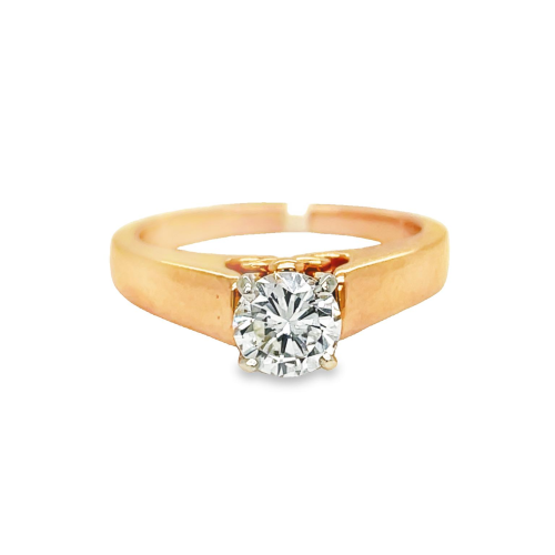 0.63ct ROUND BRILLIANT CUT DIAMOND SOLITAIRE ENGAGEMENT RING