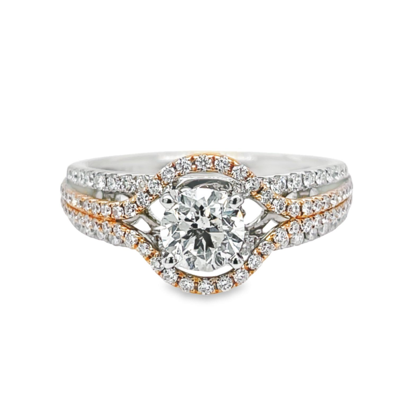 0.67ct ROUND BRILLIANT CUT DIAMOND ENGAGEMENT RING