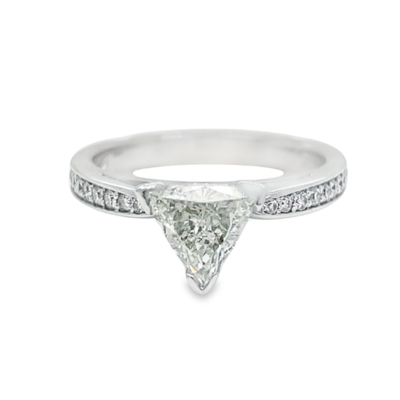 0.82ct TRILLION CUT DIAMOND ENGAGEMENT RING