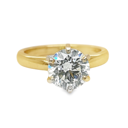 2.04ct ROUND BRILLIANT CUT DIAMOND ENGAGEMENT RING
