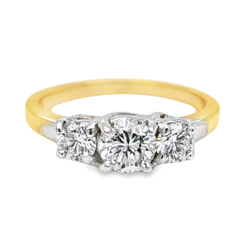 0.61ct ROUND BRILLIANT CUT DIAMOND ENGAGEMENT RING