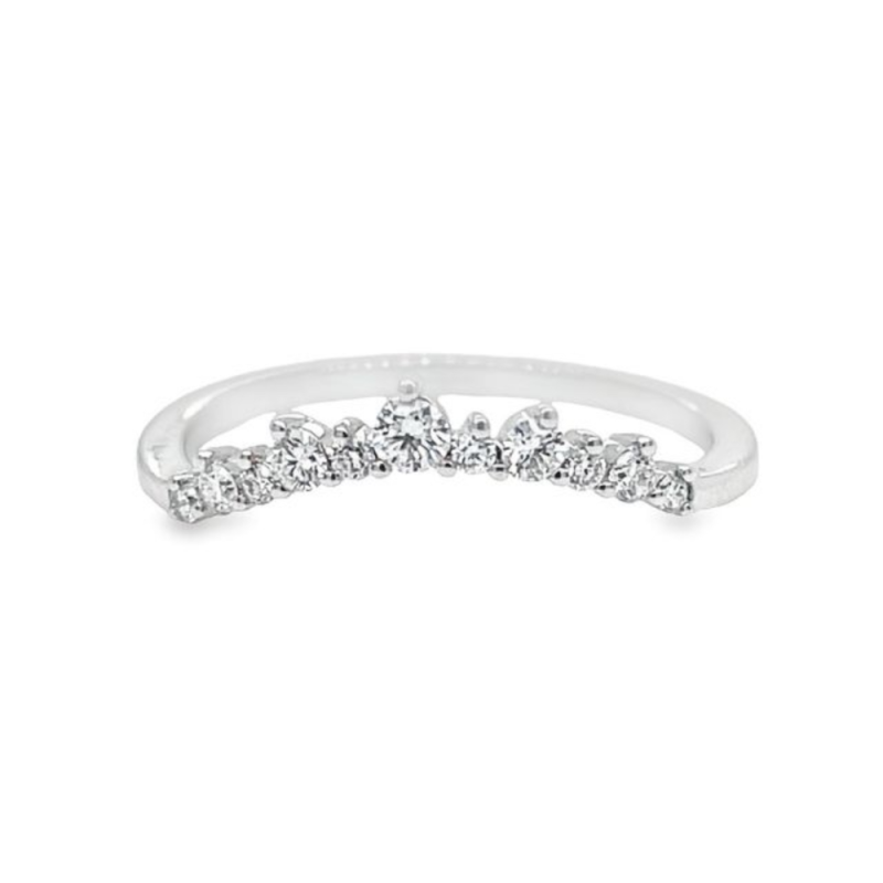 0.20ct TOTAL WEIGHT CURVED DIAMOND BAND