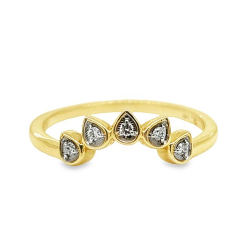 0.05ct TOTAL WEIGHT CURVED DIAMOND BAND