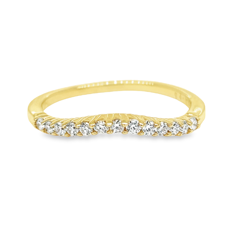 0.25ct TOTAL WEIGHT CURVED DIAMOND BAND