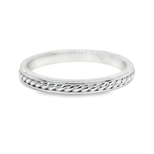 2MM 14K WHITE GOLD ROPE BAND