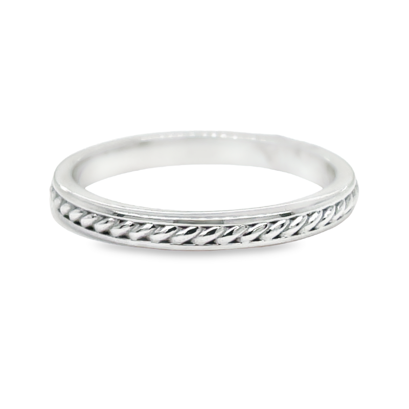2MM 14K WHITE GOLD ROPE BAND