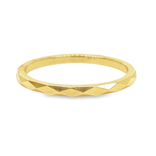 1.5MM 14K YELLOW GOLD TEXTURED BAND