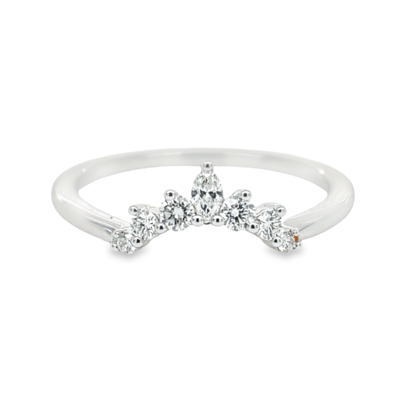 0.20ct TOTAL WEIGHT CURVED DIAMOND BAND