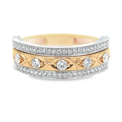 0.40ct TOTAL WEIGHT DIAMOND REVERSIBLE FASHION RING