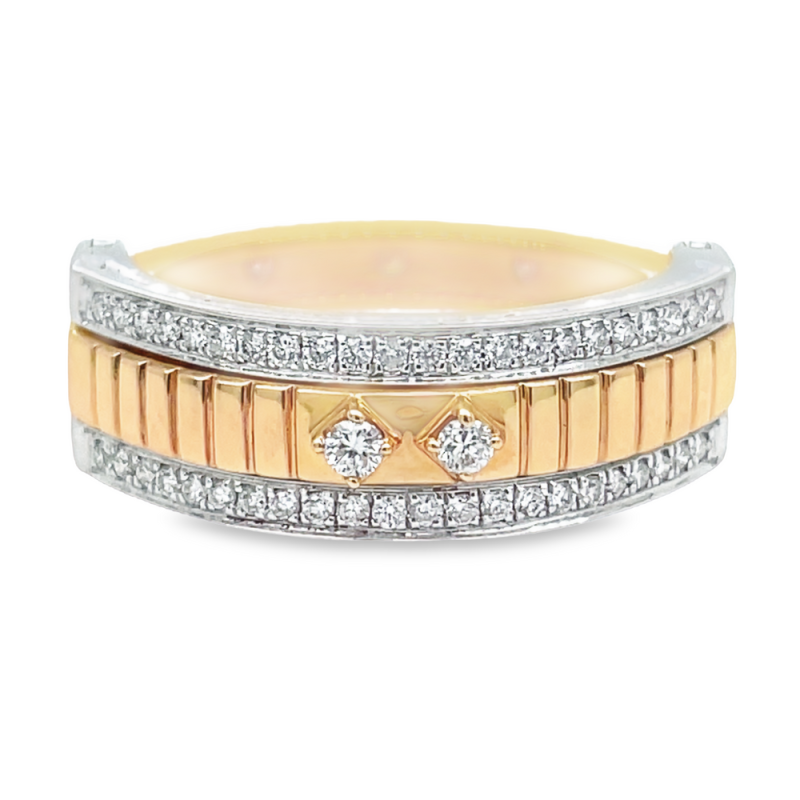 0.40ct TOTAL WEIGHT DIAMOND REVERSIBLE FASHION RING - Image 2