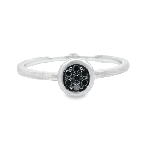 0.08ct TOTAL WEIGHT BLACK DIAMOND FASHION RING