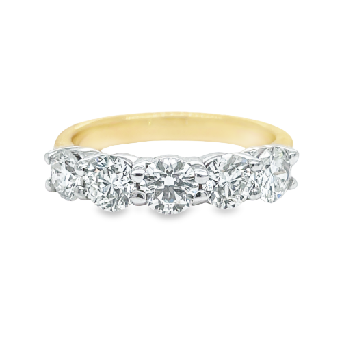 1.51ct TOTAL WEIGHT DIAMOND 5-STONE RING