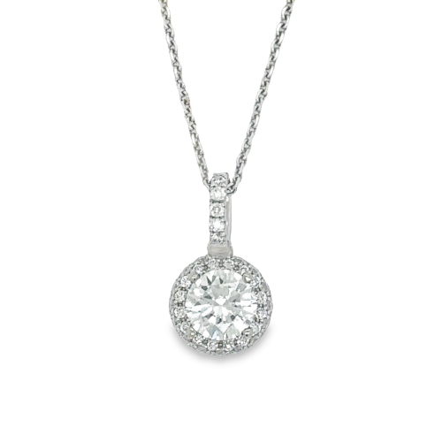 DIAMOND HALO NECKLACE