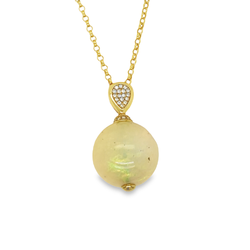 OPAL & DIAMOND NECKLACE