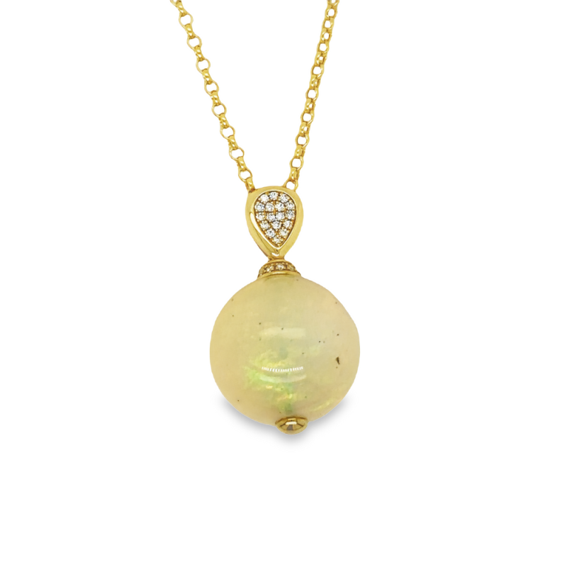 OPAL & DIAMOND NECKLACE