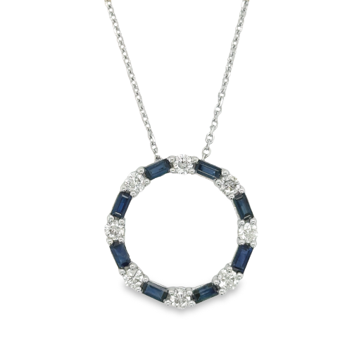 SAPPHIRE & DIAMOND NECKLACE