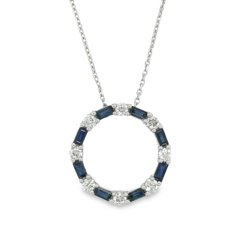 SAPPHIRE & DIAMOND NECKLACE