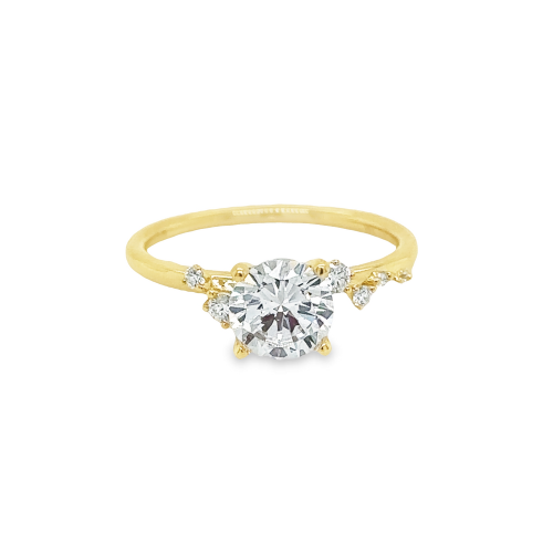 ROUND DIAMOND ENGAGEMENT SEMI-MOUNT RING