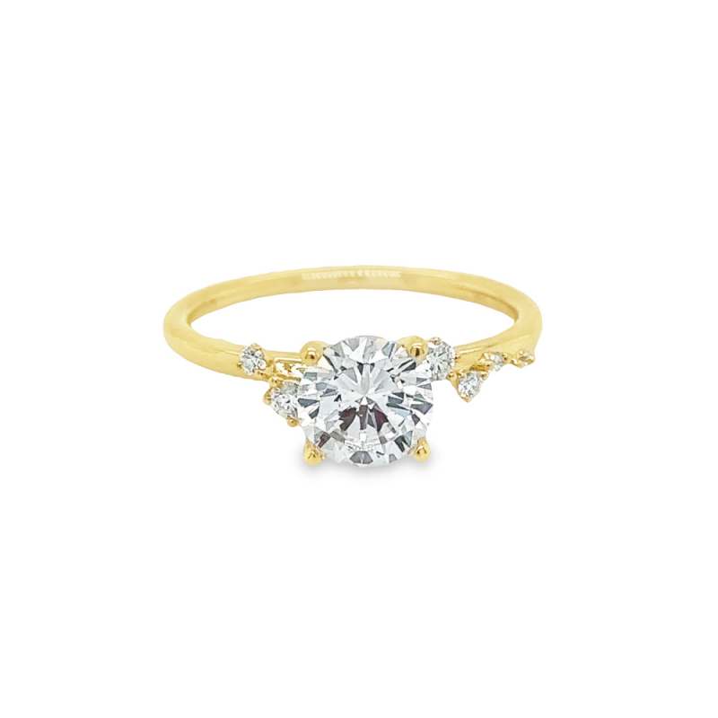 ROUND DIAMOND ENGAGEMENT SEMI-MOUNT RING