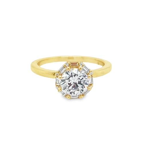 ROUND DIAMOND ENGAGEMENT SEMI-MOUNT RING