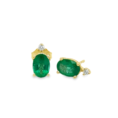 EMERALD & DIAMOND EARRINGS