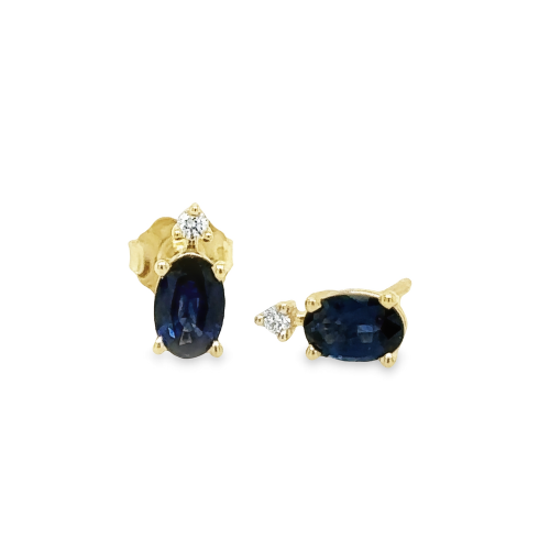 SAPPHIRE & DIAMOND EARRINGS