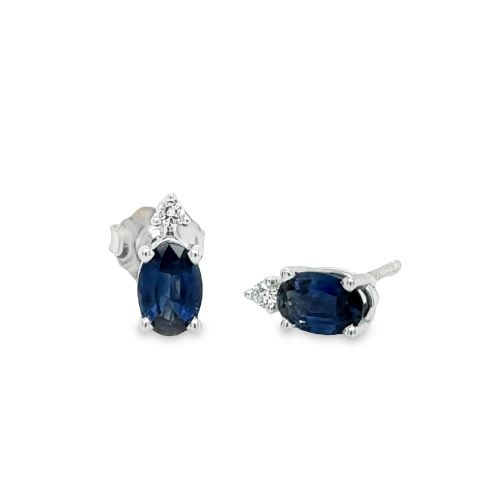 SAPPHIRE & DIAMOND EARRINGS