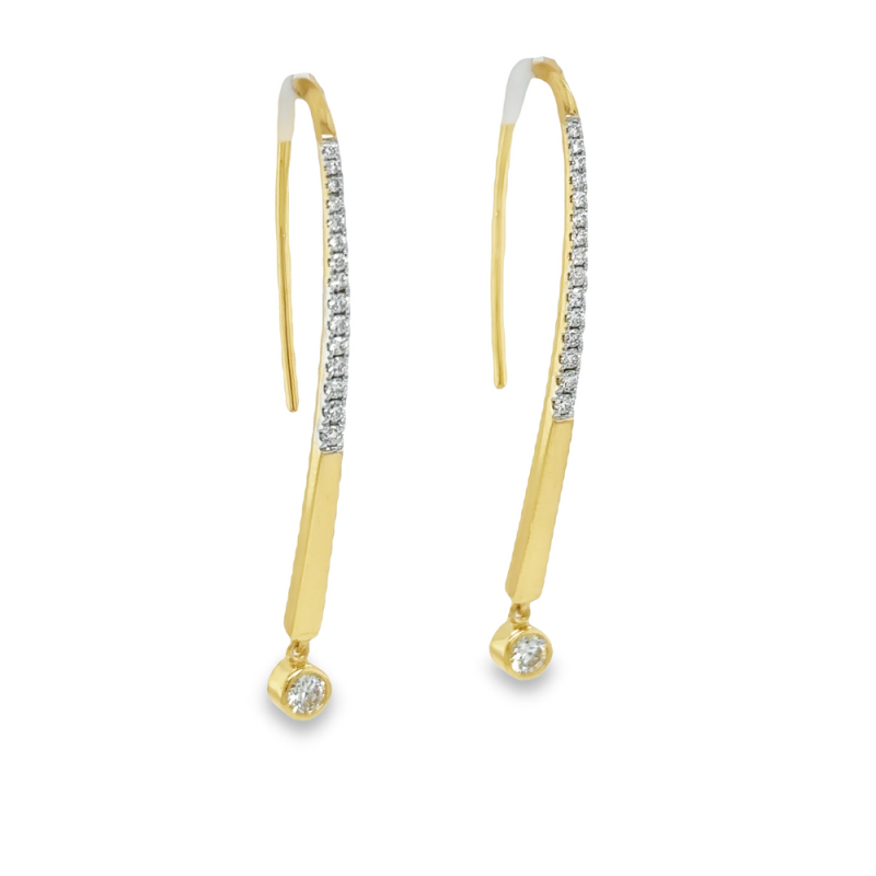 DIAMOND DANGLE EARRINGS - Image 2