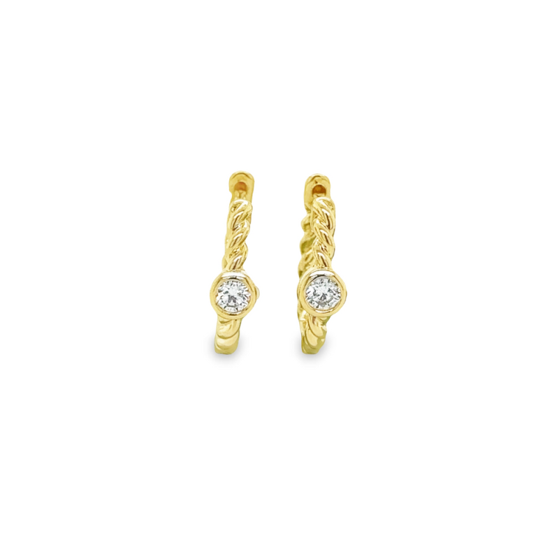 DIAMOND HUGGIE HOOPS - Image 2
