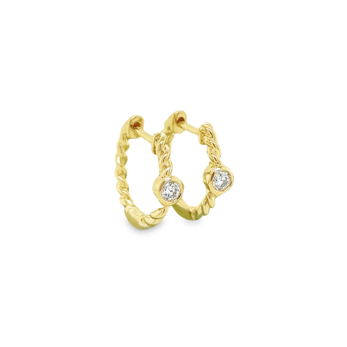 DIAMOND HUGGIE HOOPS