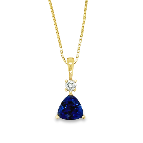 SAPPHIRE & DIAMOND NECKLACE