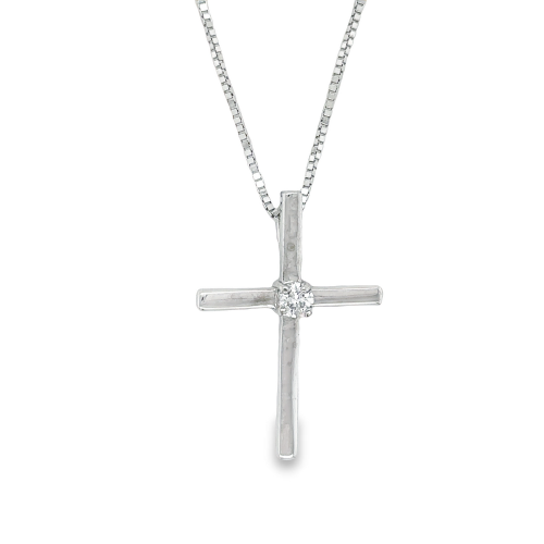 0.10ct DIAMOND CROSS NECKLACE