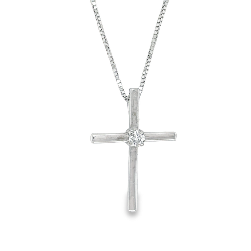 0.10ct DIAMOND CROSS NECKLACE
