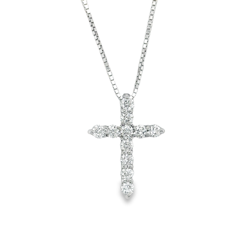 0.75ct TOTAL WEIGHT DIAMOND CROSS NECKLACE