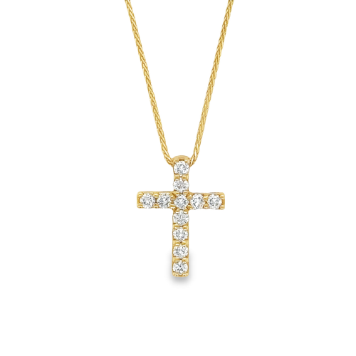 0.33ct TOTAL WEIGHT DIAMOND CROSS NECKLACE