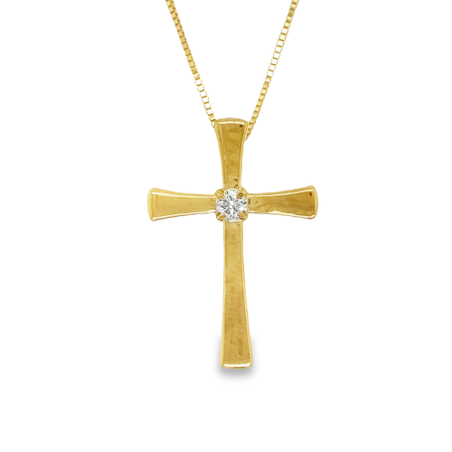 0.13ct DIAMOND CROSS NECKLACE