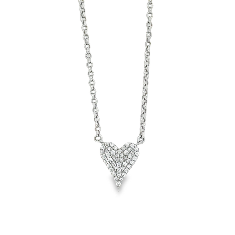 DIAMOND PAVE HEART NECKLACE