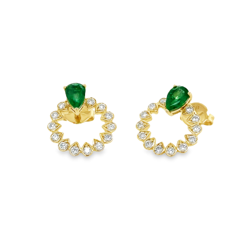 EMERALD & DIAMOND EARRINGS