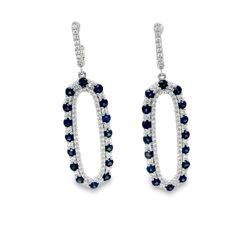 SAPPHIRE & DIAMOND EARRINGS