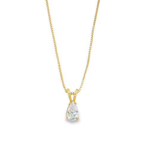 0.40ct PEAR CUT DIAMOND SOLITAIRE NECKLACE