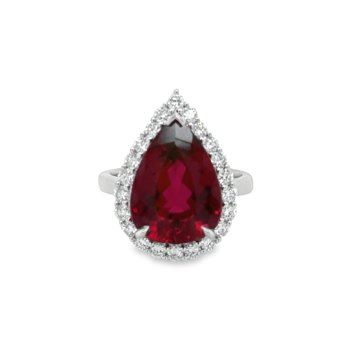 RUBELLITE & DIAMOND FASHION RING
