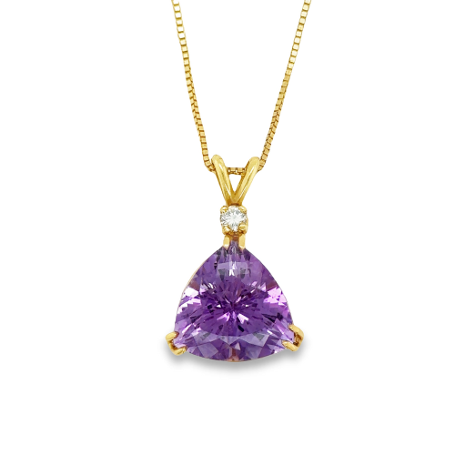 AMETHYST & DIAMOND NECKLACE