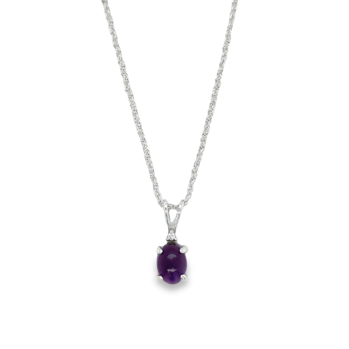 AMETHYST & DIAMOND NECKLACE