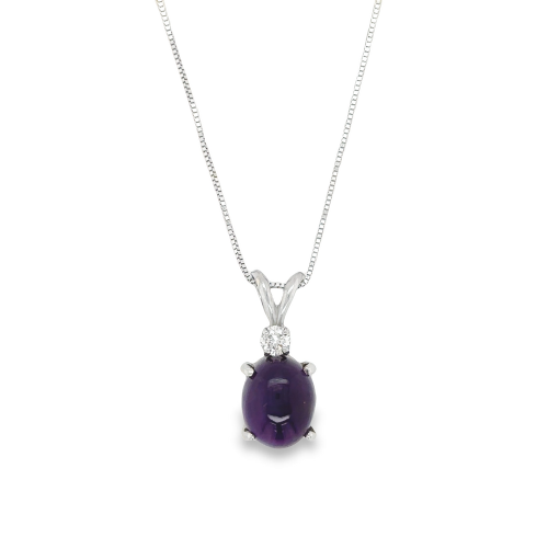 AMETHYST & DIAMOND NECKLACE