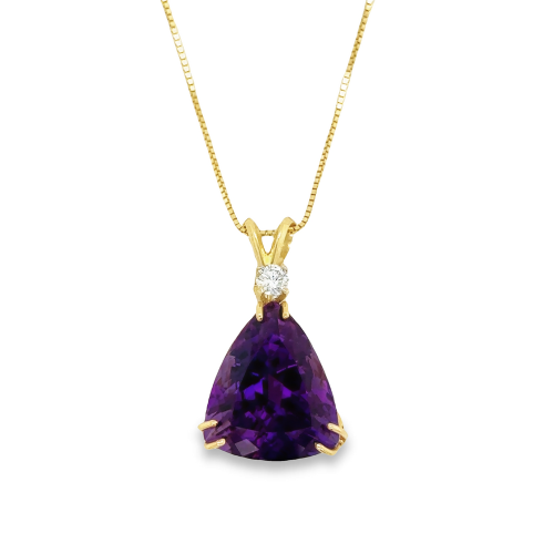 AMETHYST & DIAMOND NECKLACE
