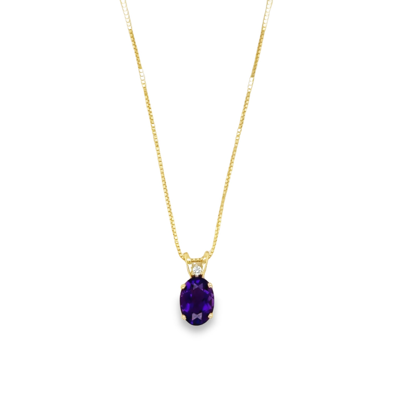 AMETHYST & DIAMOND NECKLACE